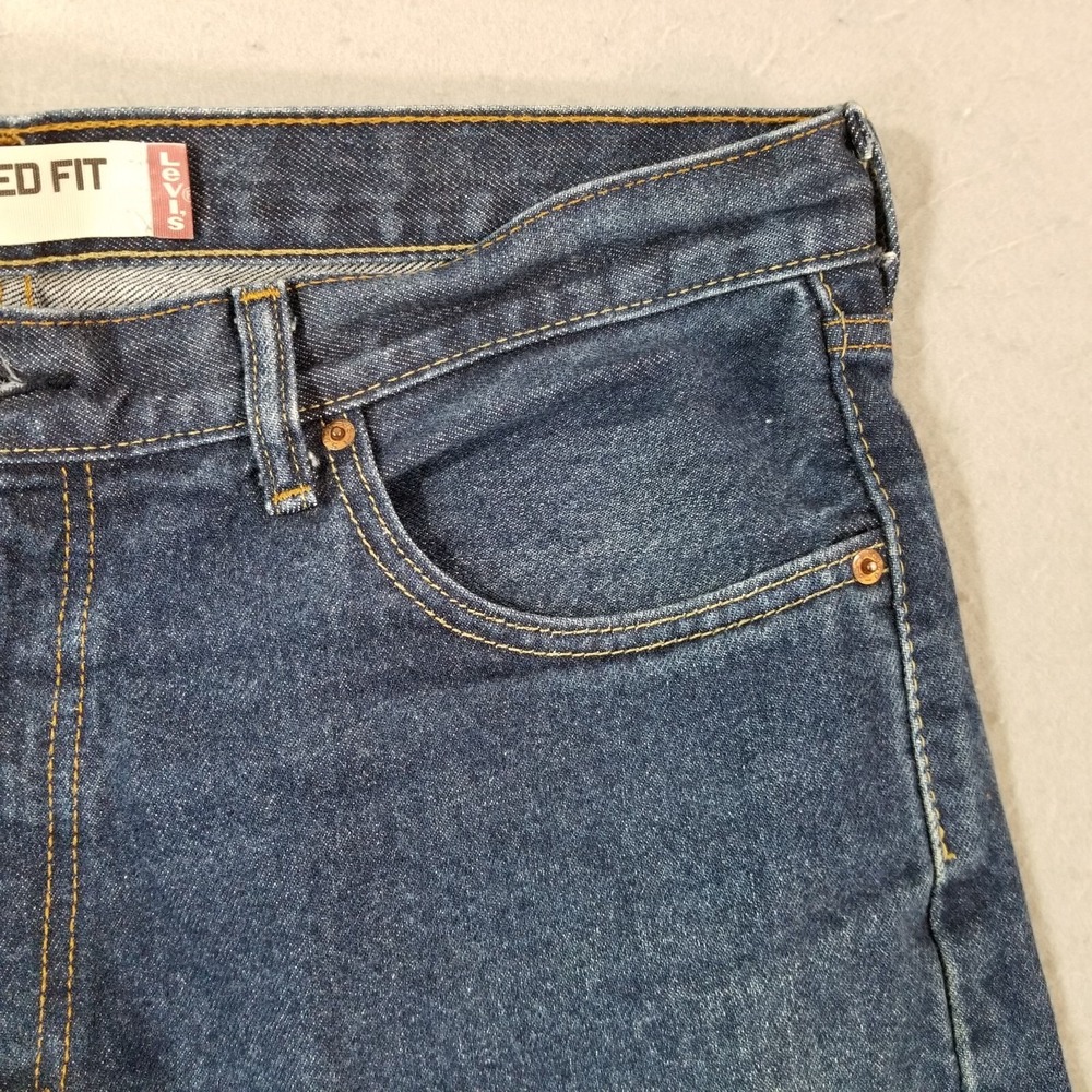 Levi's 550 jeans men's 36 x 30 relaxed fit blue denim pants retro American - Picture 4 of 12